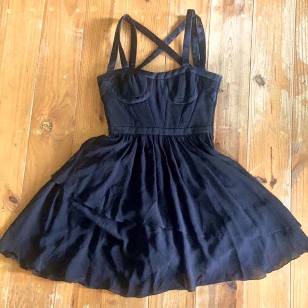 Versace Silk Black Corset Dress H&M